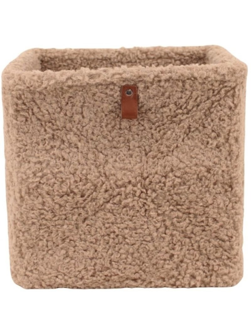 Cube de rangement en velours 31x3cm Taupe - Kiabi