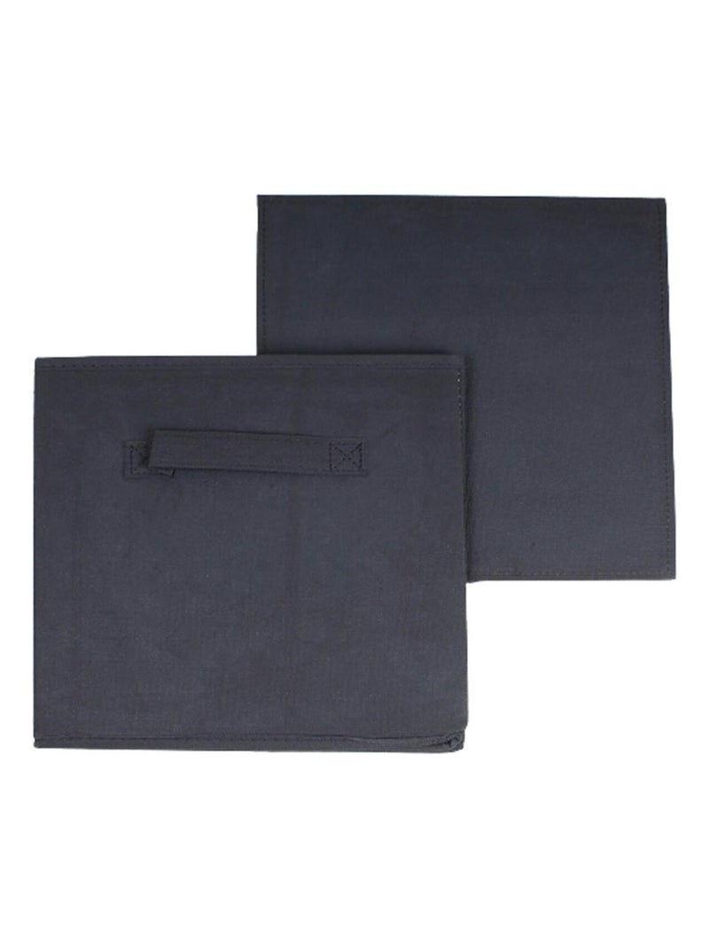 Cube De Rangement Intissé 28x28cm - Lot De 2 gris anthracite - Kiabi