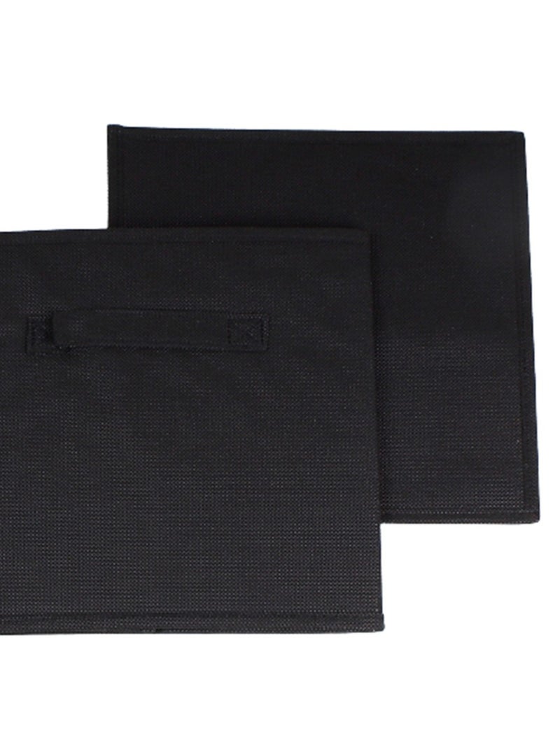 Cube De Rangement Intissé 28x28cm - Lot De 2 Noir - Kiabi