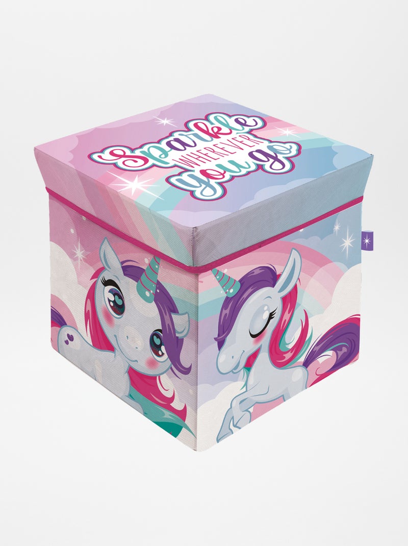 Cube de rangement licorne Rose - Kiabi