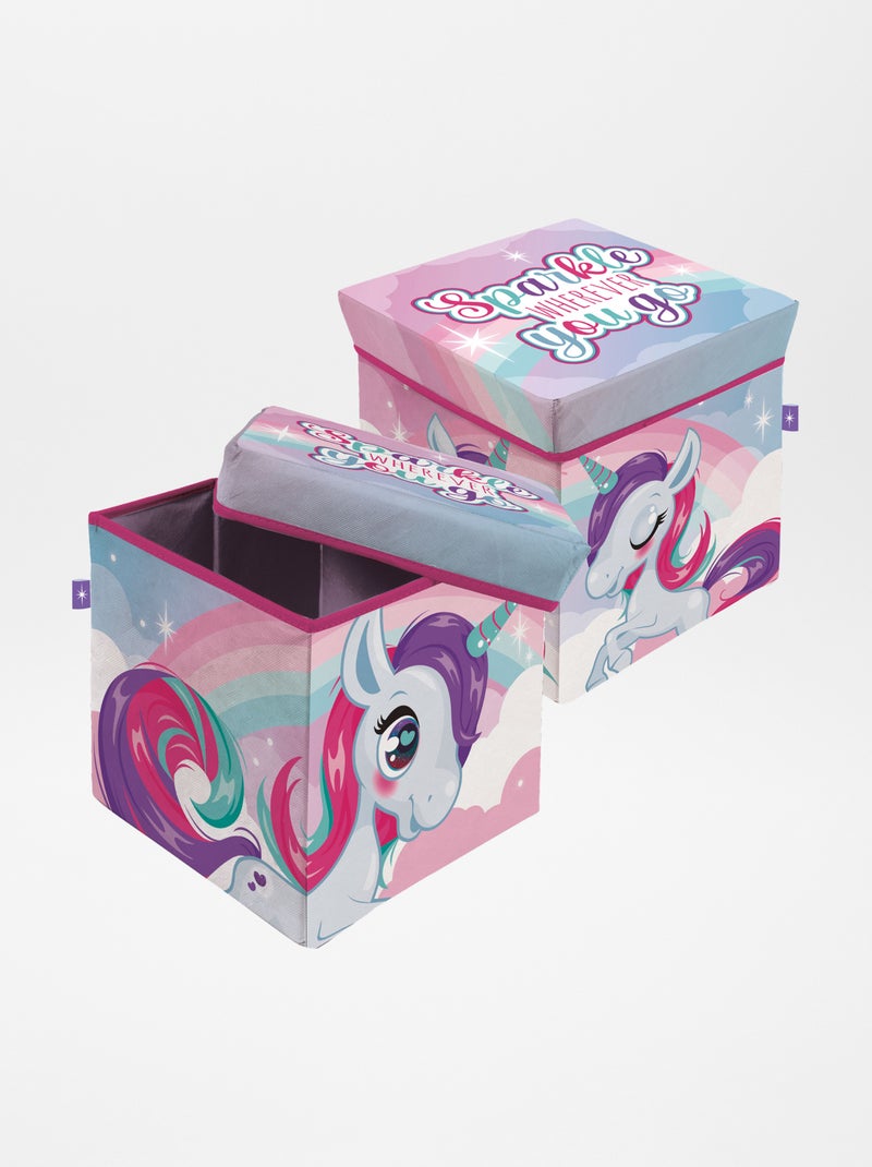 Cube de rangement licorne Rose - Kiabi