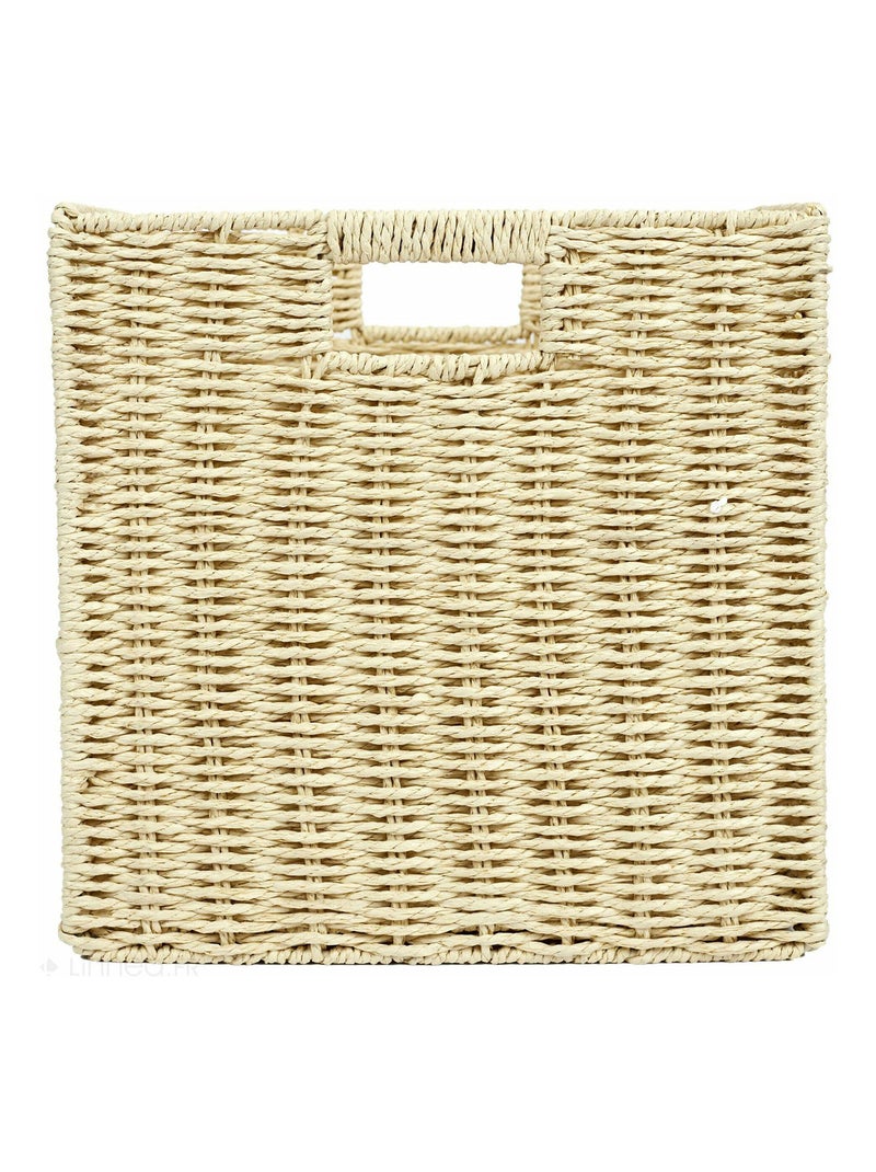 Cube de rangement NATURAL BRAID Beige - Kiabi