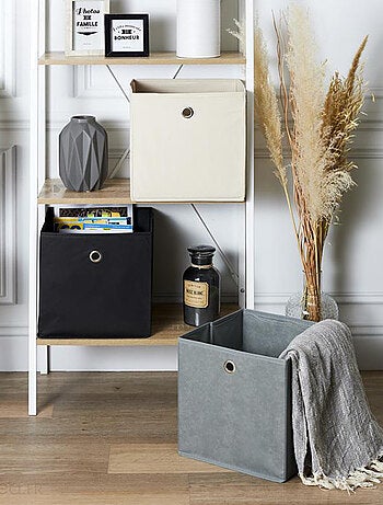 Cube de rangement pliable avec passe doigt