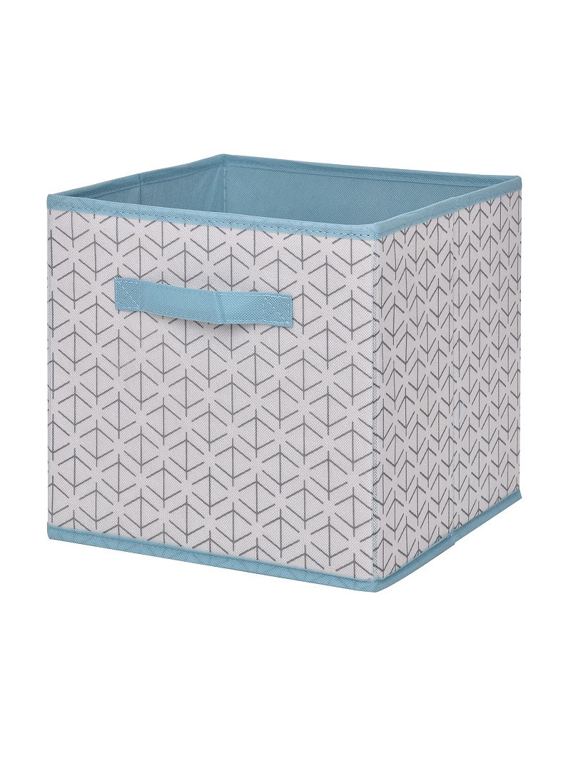 Cube de rangement pliable blanc/bleu - Kiabi