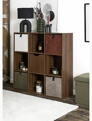 Cube de rangement pliable effet matière - AFIBEL