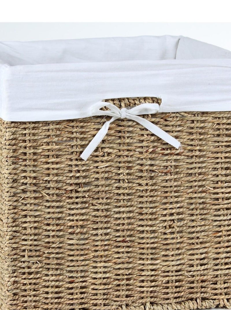 Cube De Rangement Pliable En Jonc De Mer 32 X 32 X 32 Cm Beige - Kiabi