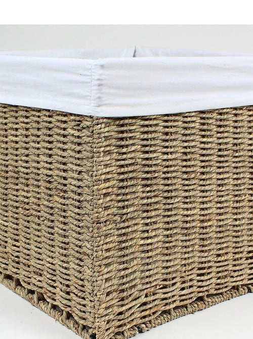 Cube De Rangement Pliable En Jonc De Mer 32 X 32 X 32 Cm - Kiabi