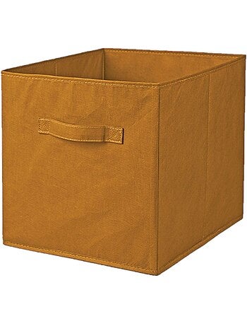 Cube de rangement pliable en tissu avec poignée