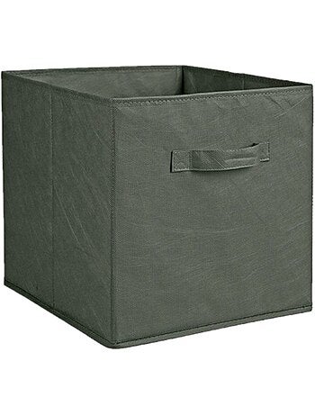 Cube de rangement pliable en tissu avec poignée