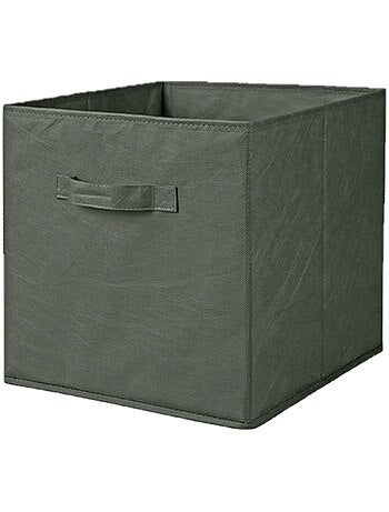Cube de rangement pliable en tissu avec poignée