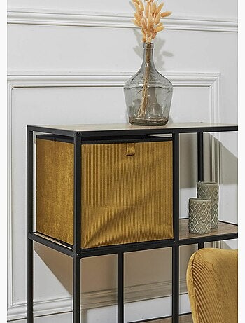 Cube de rangement pliable en velours - AFIBEL