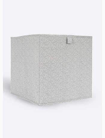 Cube de rangement pliable, tissu chiné - AFIBEL