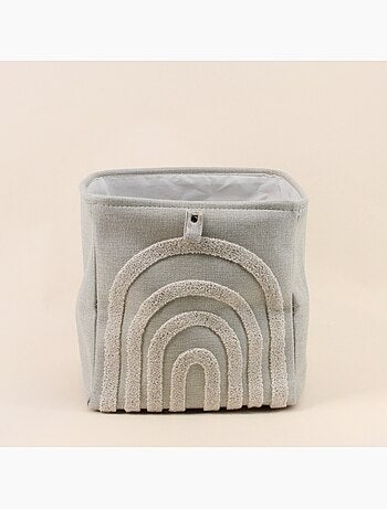 Cube de rangement tissu reliefs 31x31cm