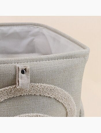 Cube de rangement tissu reliefs 31x31cm