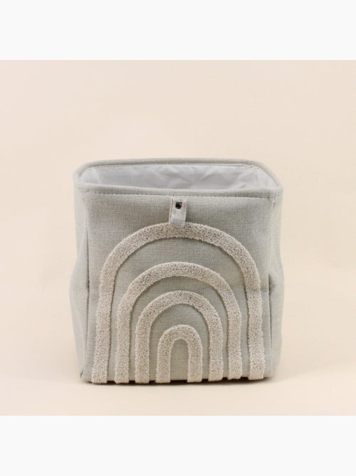 Cube de rangement tissu reliefs 31x31cm - Kiabi