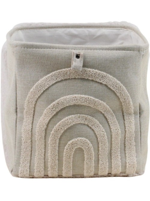 Cube de rangement tissu reliefs 31x31cm - Kiabi
