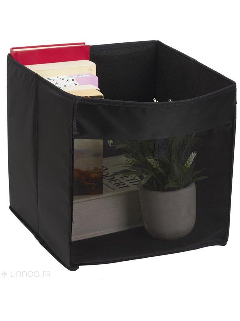 Cube de rangement transparent pliable Noir Noir - Kiabi