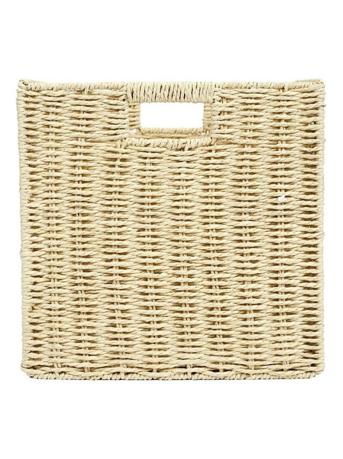 Cube de rangement tressé pliable - 30 x 30 cm - Beige - Kiabi