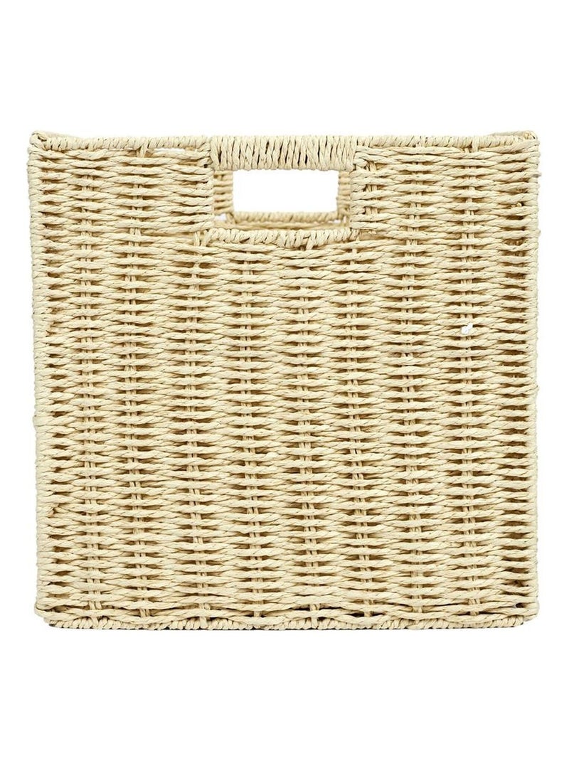Cube de rangement tressé pliable - 30 x 30 cm - Beige Beige - Kiabi