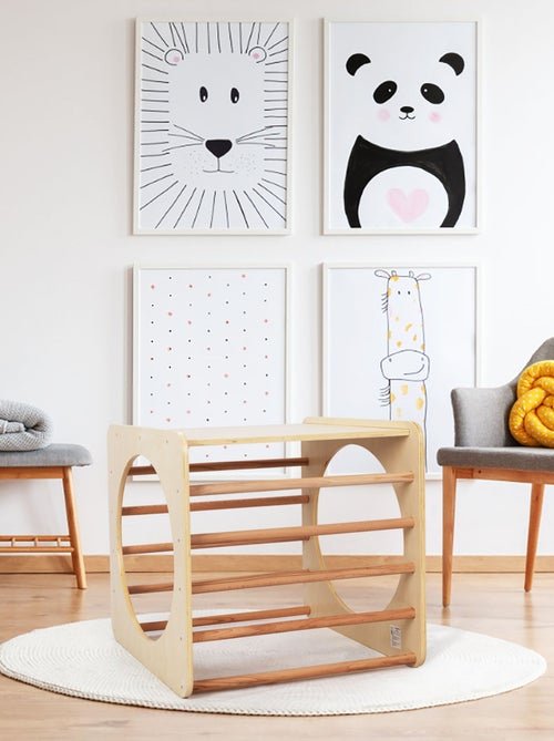 Cube d'escalade Montessori bois aire de jeux intérieur Mamabrum - Kiabi