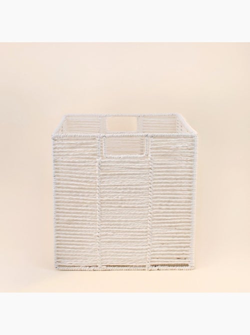 Cube rangement pliable en papier blanc 31x31x31cm - Kiabi