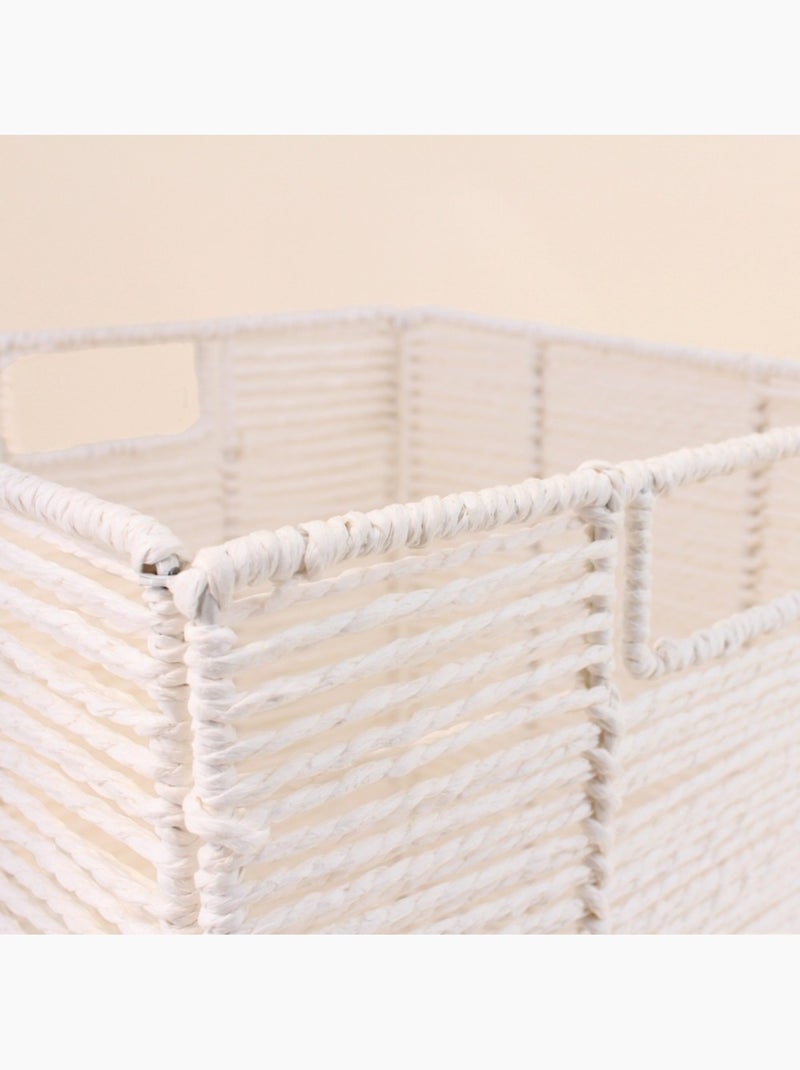 Cube rangement pliable en papier blanc 31x31x31cm Blanc - Kiabi