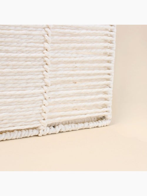 Cube rangement pliable en papier blanc 31x31x31cm - Kiabi