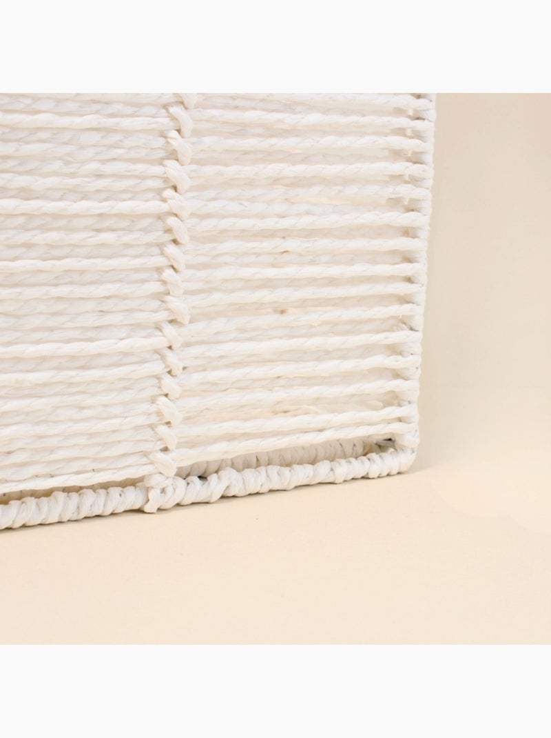 Cube rangement pliable en papier blanc 31x31x31cm Blanc - Kiabi