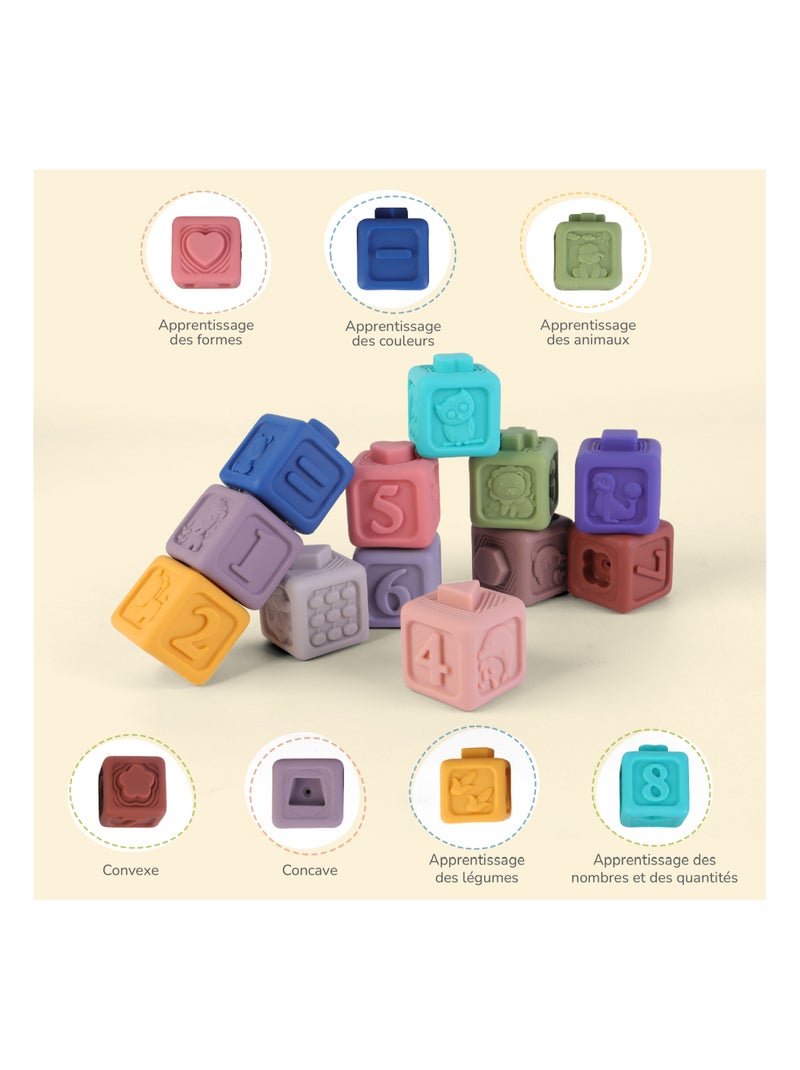 Cubes d'éveil à empiler avec son - Jeu d'éveil | SUPERBE BEBE N/A - Kiabi