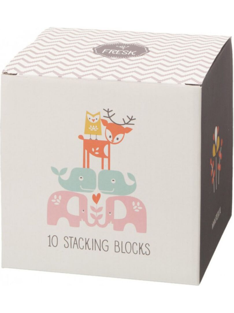 Cubes empilables Animaux roses (10 cubes) N/A - Kiabi
