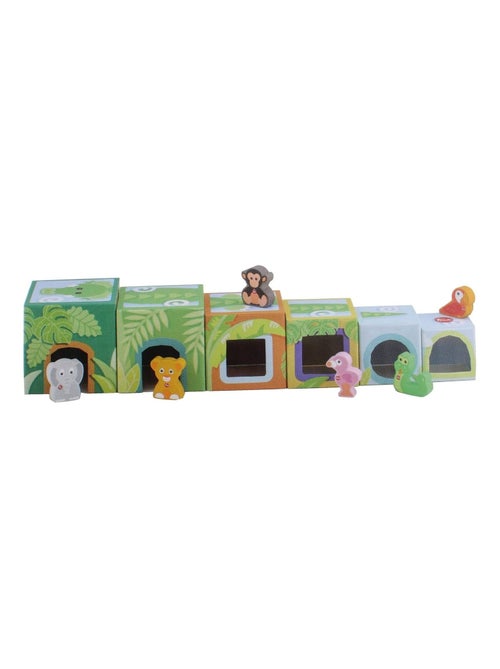 Cubes empilables et animaux Savane - Kiabi