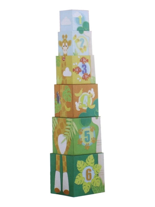 Cubes empilables et animaux Savane - Kiabi
