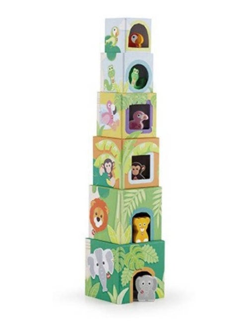 Cubes empilables et animaux Savane - Kiabi