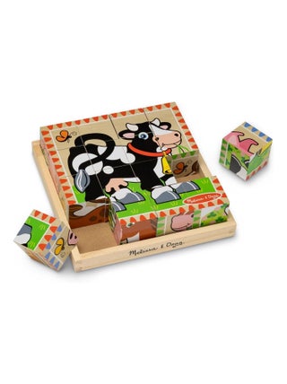 Cubes en bois animaux de la ferme
