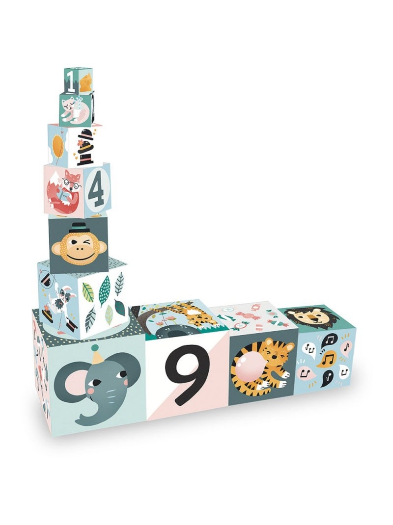 Cubes Gigognes - Les Animaux Bleu - Kiabi