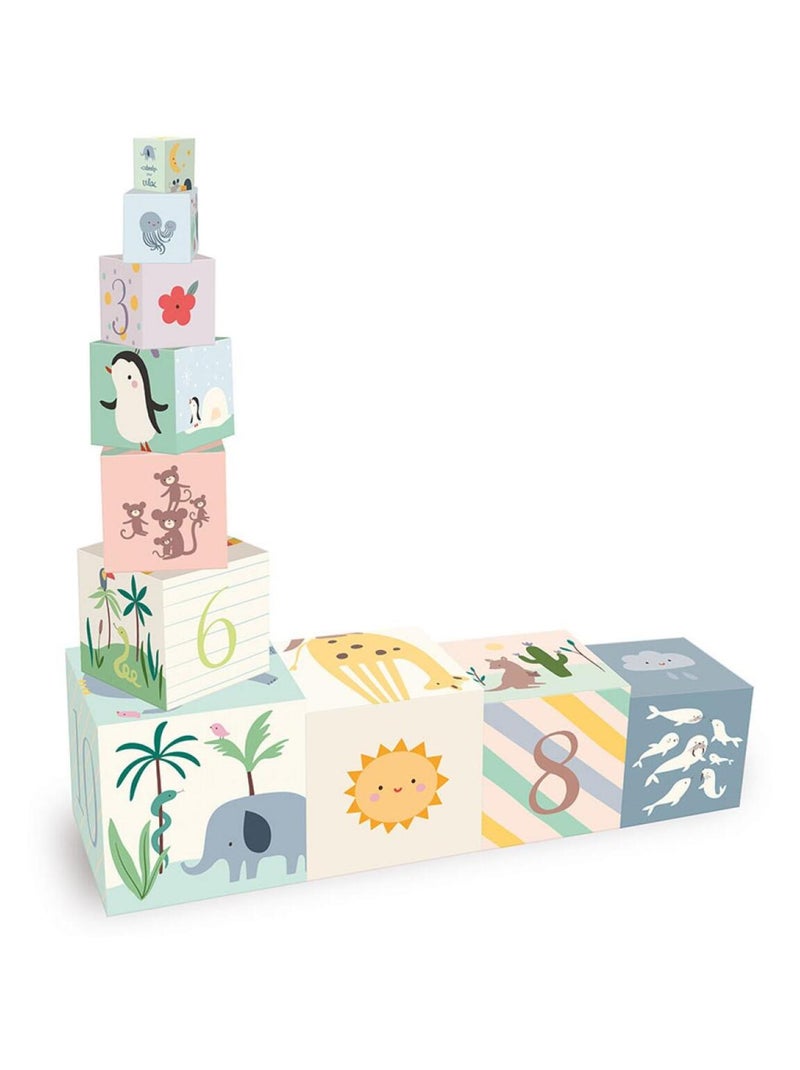 Cubes gigognes Animaux du monde Beige - Kiabi