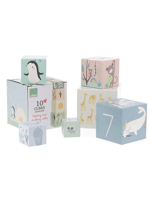Cubes gigognes Animaux du monde - Kiabi