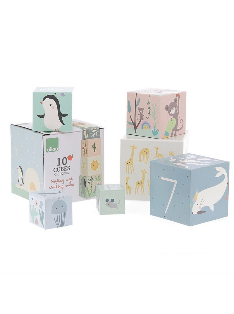 Cubes gigognes Animaux du monde Beige - Kiabi