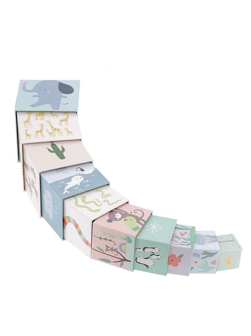 Cubes gigognes Animaux du monde Beige - Kiabi