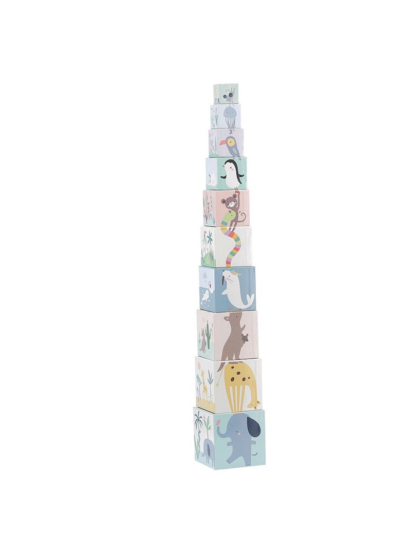 Cubes gigognes Animaux du monde Beige - Kiabi