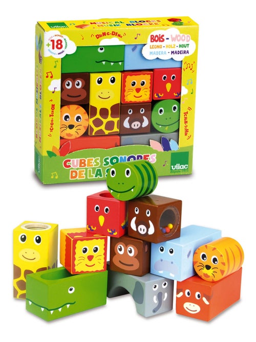 Cubes sonores animaux de la savane - Kiabi Cubes sonores animaux de la savane - Kiabi