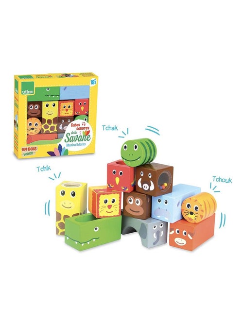 Cubes sonores animaux de la savane - Kiabi Cubes sonores animaux de la savane - Kiabi