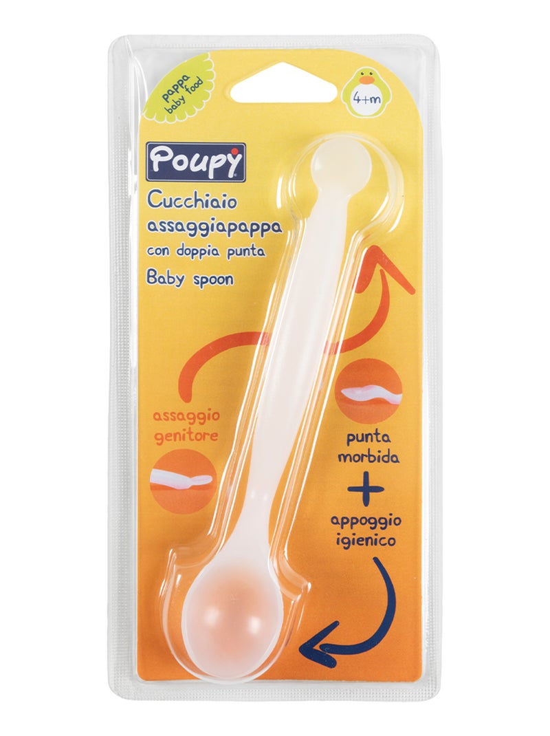 Cuillère à double extrémité -Poupy- pour goûter les aliments pour bébé Gris - Kiabi