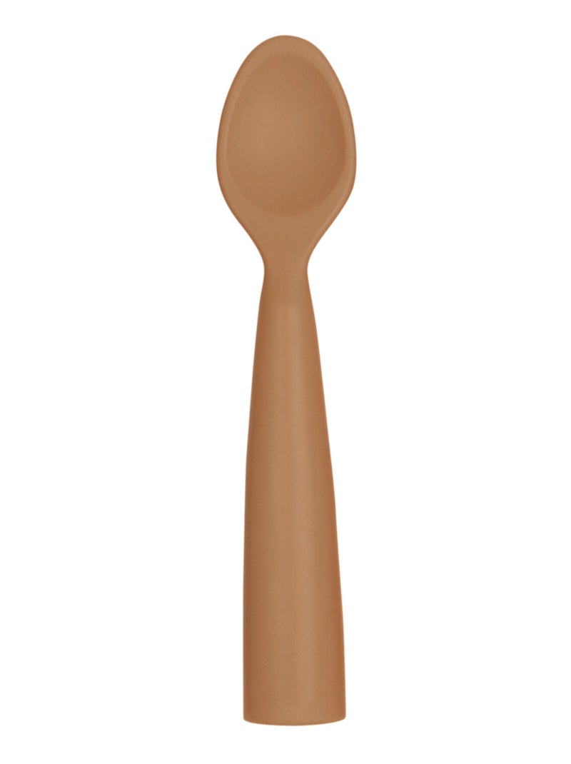 Cuillère bébé en 100% silicone Minikoioi Marron caramel - Kiabi
