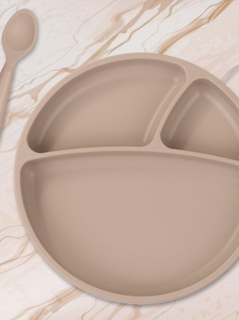 Cuillère bébé en 100% silicone Minikoioi Marron - Kiabi