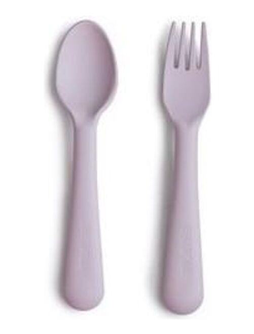 Cuillère et fourchette Violet - Mushie - Kiabi