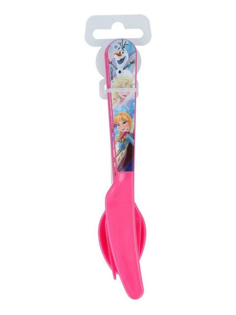 Cuillère fourchette couteau La reine des Neiges enfant bébé couvert réutilisable Multicolore - Kiabi