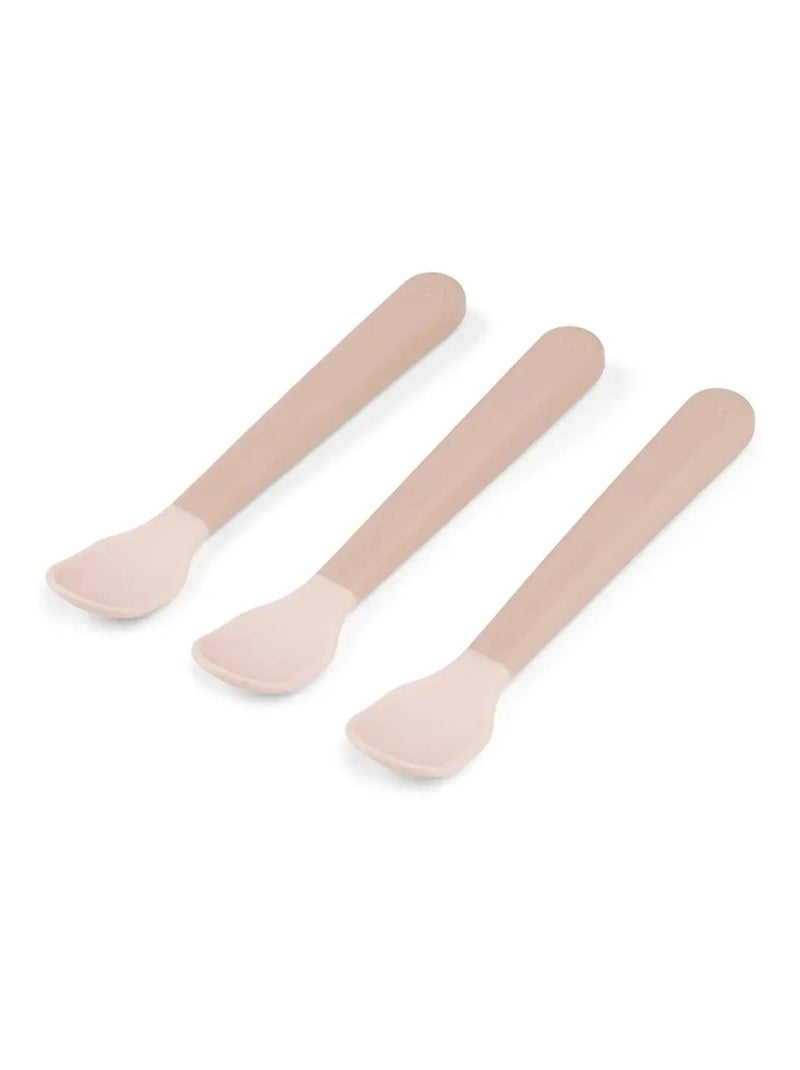 Cuillère pour bébé Foodie easy-grip 3-pack - Poudre Rose - Kiabi