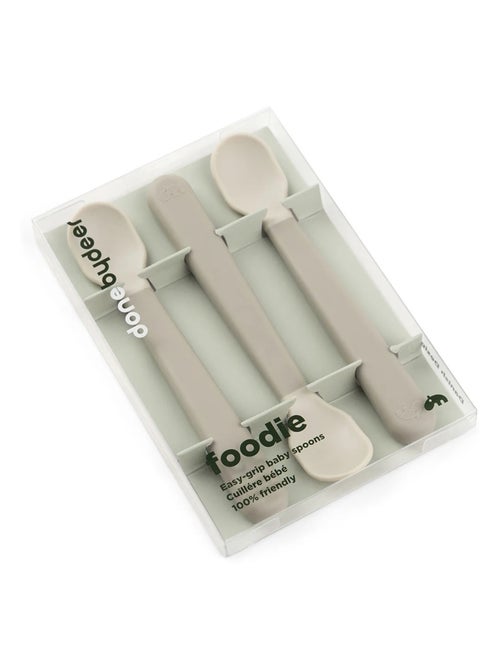 Cuillère pour bébé Foodie easy-grip 3-pack - Sand - Kiabi