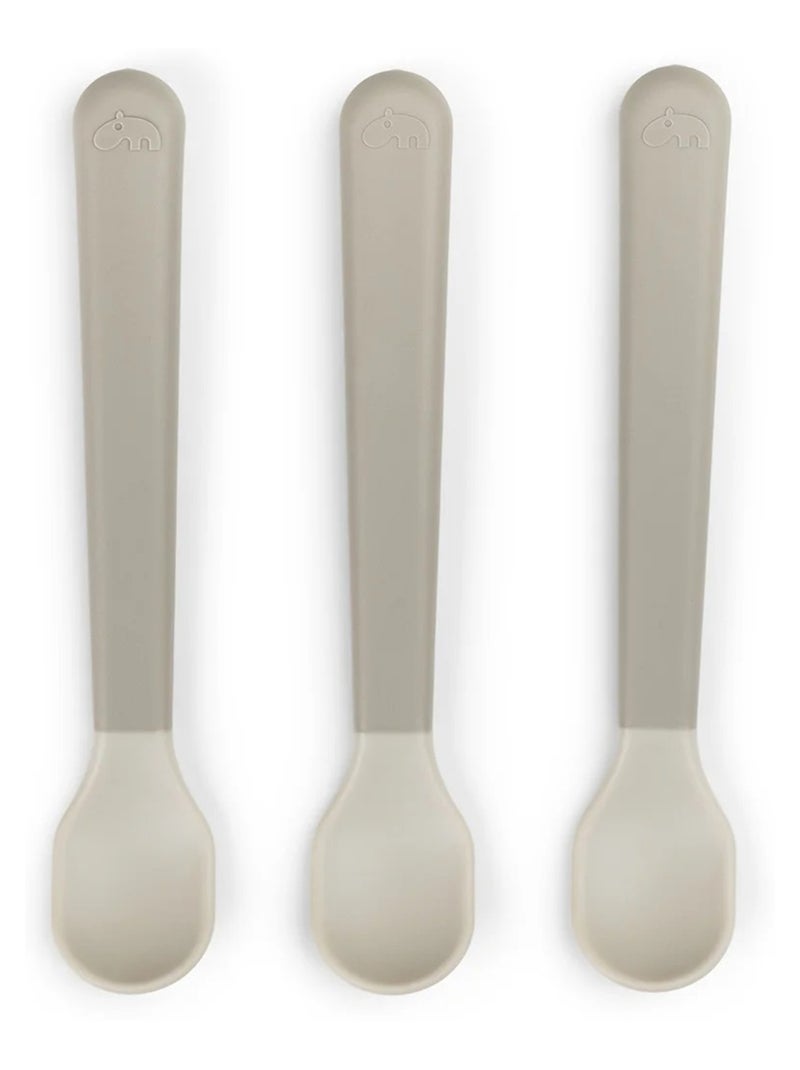 Cuillère pour bébé Foodie easy-grip 3-pack - Sand Vert - Kiabi
